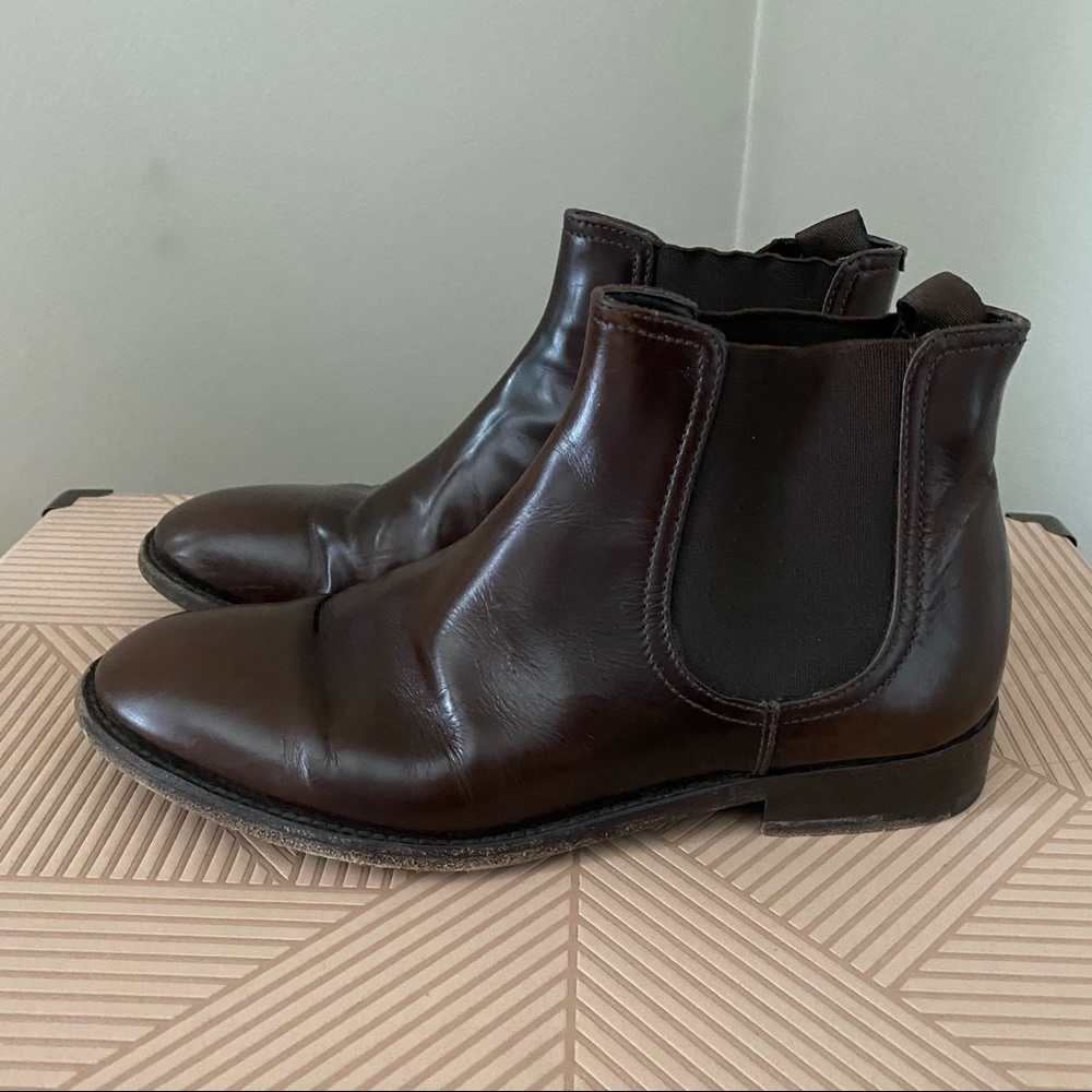 Giorgio Armani Booties Leather Ankle Chelsea Boots